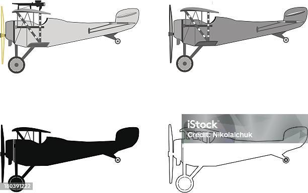 모형 비행기 복고풍 복엽기 Airshow에 대한 스톡 벡터 아트 및 기타 이미지 - Airshow, 검은색, 고풍스런