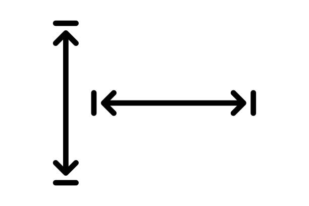 Height and width icon symbol simple design