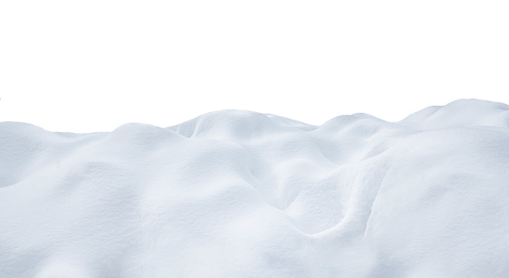 snow isolated on white background