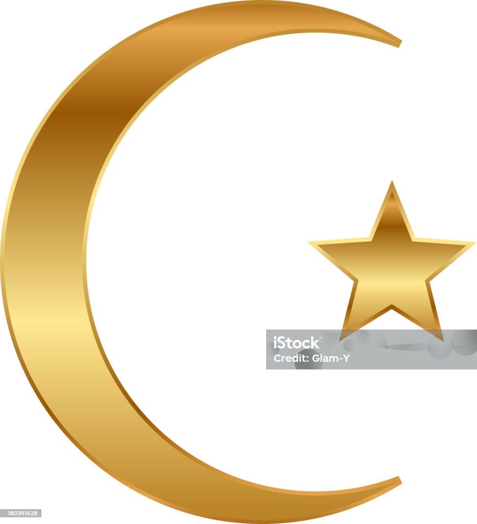 gold star und crescent - Lizenzfrei Gold - Edelmetall Vektorgrafik