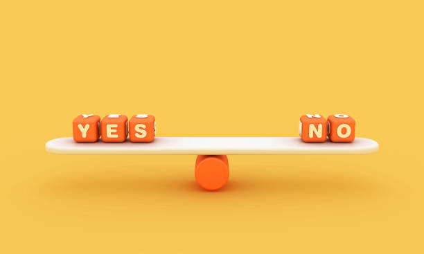 Seesaw with YES NO Buzzword Cubes