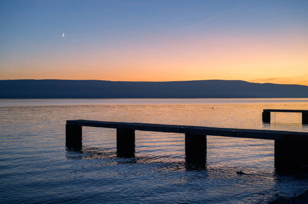 istock Sunset over the sea in Croatia, blue sky 1803965862