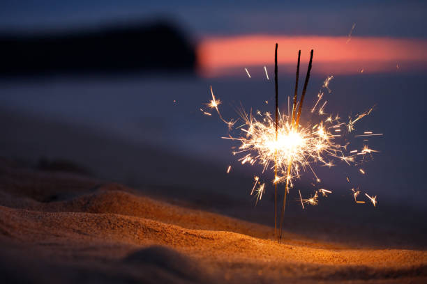 istock Bengal lights on the beach near ocean 1803966973