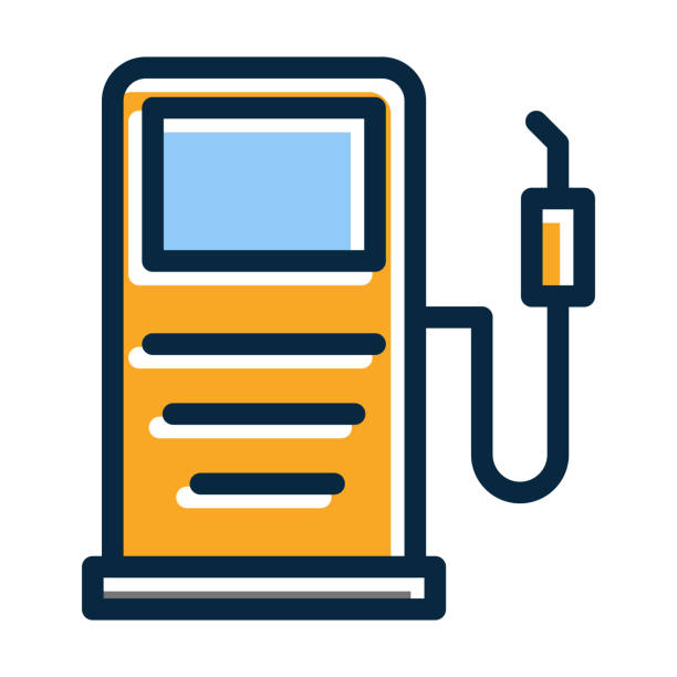 istock Fuel Station Vector Thick Line Filled Dark Colors Icons For Personal And Commercial Use. 1803981143