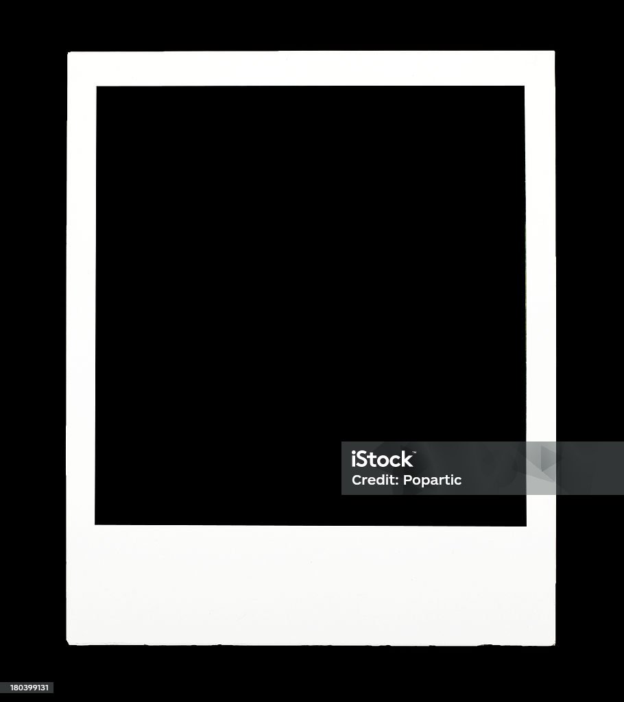 Blank photo Blank photo frame, isolated on black background. Black And White Stock Photo