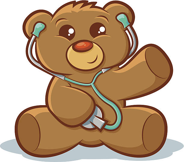 Doctor Teddy Bear vector art illustration