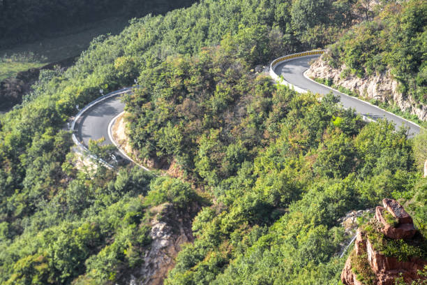 istock Winding roads in the deep mountains 1804004840