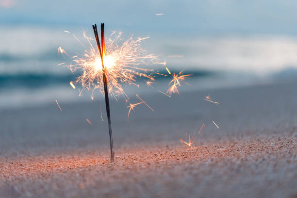 istock Bengal lights on the beach near ocean 1804005575