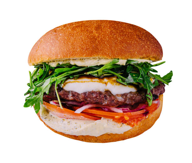 istock big and tasty burger with arugula 1804006158