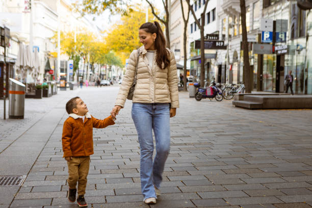istock Mother and son walking in Vienna, Austria 1804006268