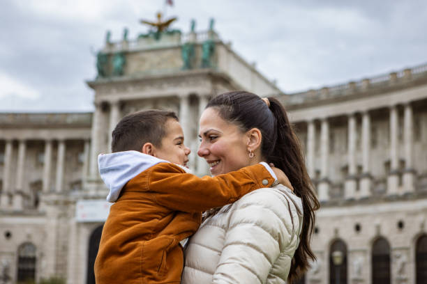 istock Mother and son walking in Vienna, Austria 1804007010