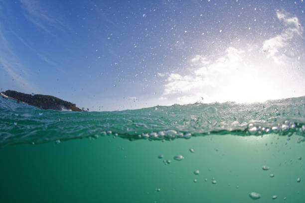 wave and surf in northern Brittany