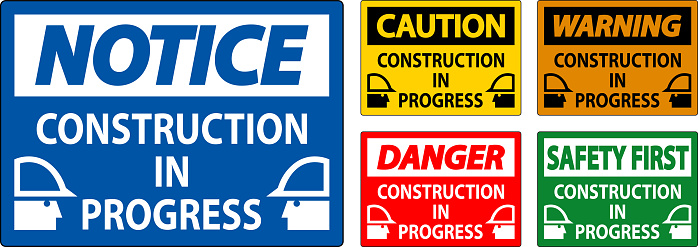 Caution Sign Construction In Progress