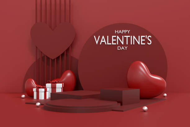 istock Happy Valentine's Day Background 3D Illustration 1804053891