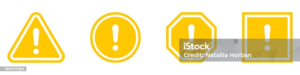 Exconationmarks Sign Caution Warning Signs Set Exclamation Marks Stock Illustration ...