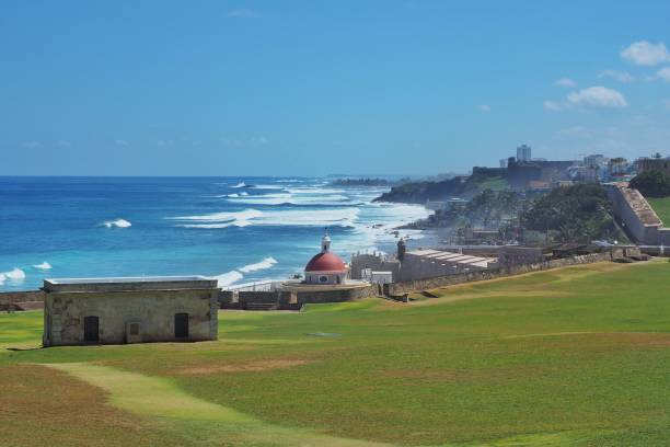 miradouro castillo san felipe del morro - castillo de san cristobal - fotografias e filmes do acervo