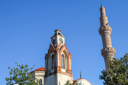 Ayvalik / Turkey, September 26, 2019, Saatli Mosque of Ayvalik / Balikesir