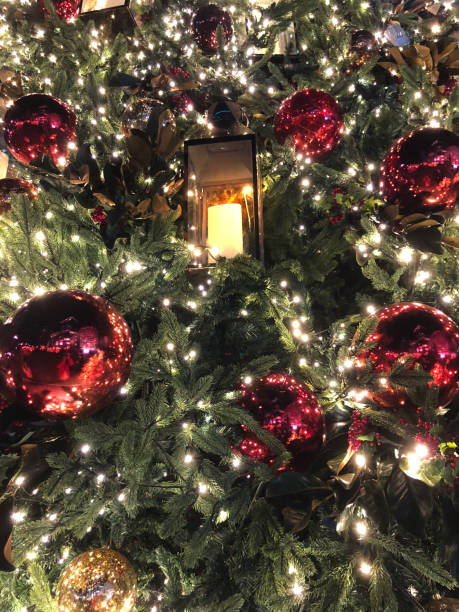 istock Christmas decoration with twinkling lights and decorations 1804131122