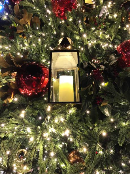 istock Christmas decoration with twinkling lights and decorations 1804131145