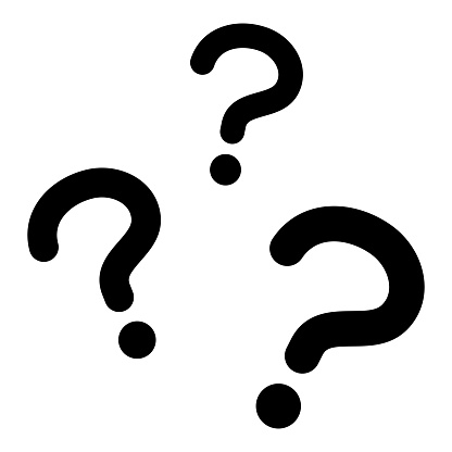 3 Questions Logo Three Question Marks Isolated Vector Illustration Stock Illustration ...