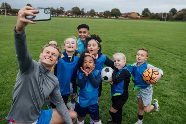 Team Selfie at Football Training Team Selfie at Football Training