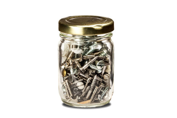 Close up Low-key Studio Shot of an Empty Jar on a Black Background
