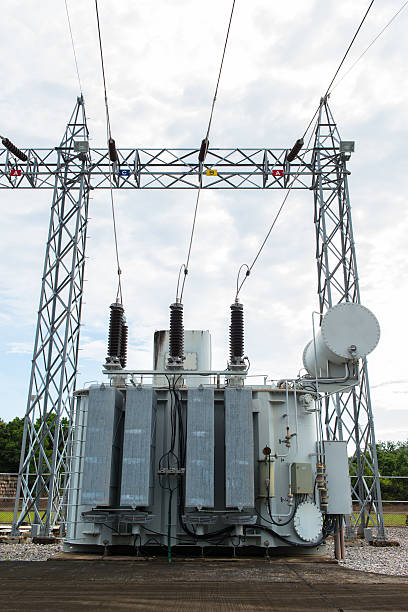 istock Transformer station and the high voltage electric pole 180419107