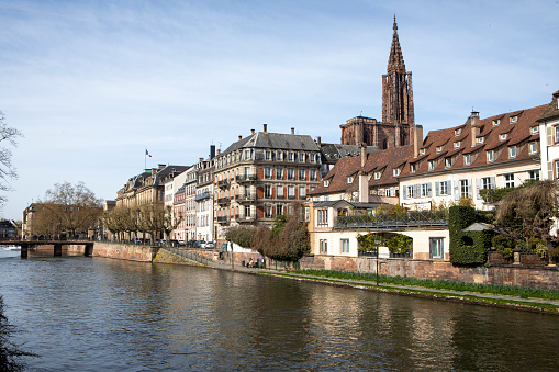 Strasbourg city skyline, including Cathédrale Notre-Dame-de-Strasbourg