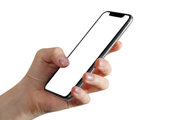 istock a a phone iphone in a hand on the white backgrounds 1804208824