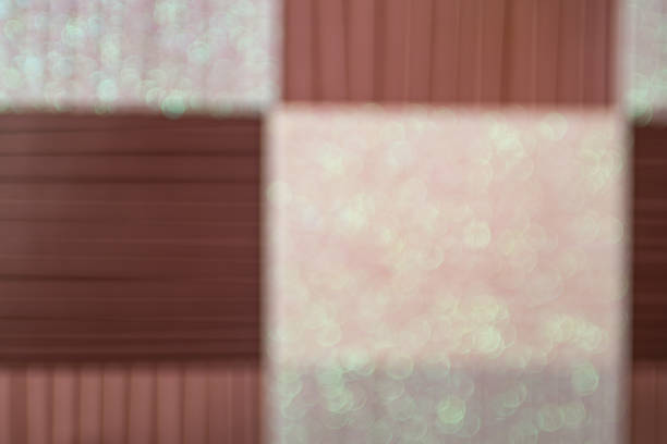 Defocused brown and silver glitter squares, abstract defocused  backdrop