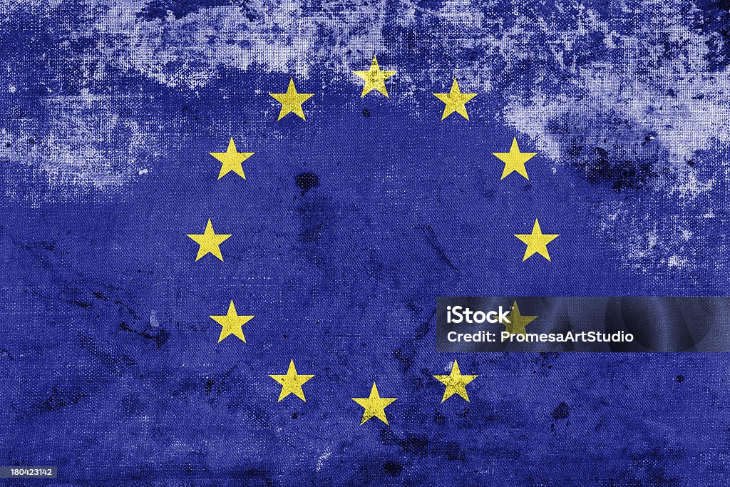 Grunge de bandera de la Unión Europea - Foto de stock de Abstracto libre de derechos