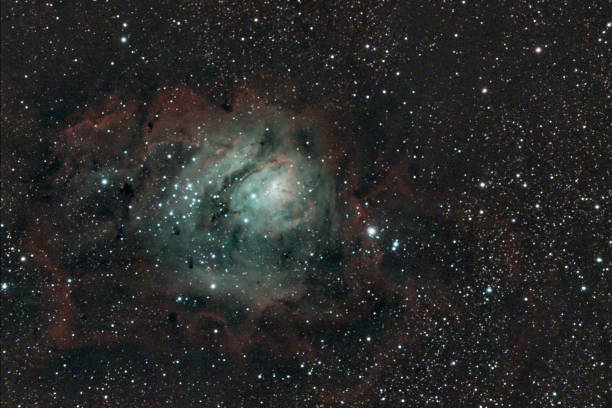 スイミングラグーン星雲 - lagoon nebula ストックフォトと画像