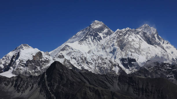 istock Mount Everest, Nuptse and Lhotse seen from Renjo Pass, Nepal. 1804246646