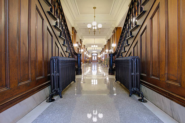 istock Hallway with Antique Radiator in Pioneer Courthouse 180425709