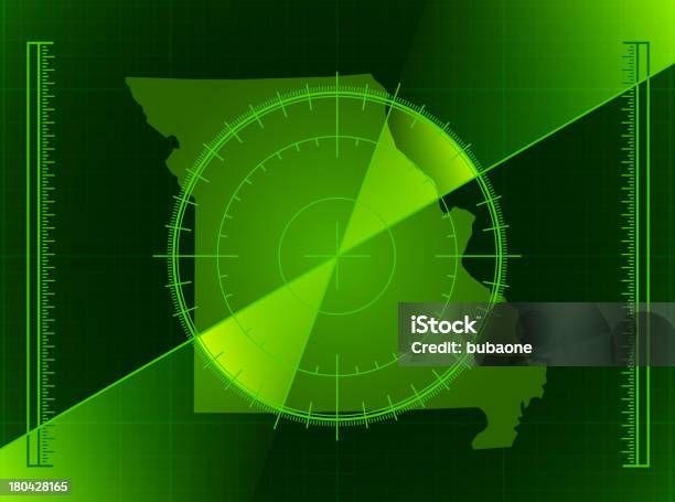 Grüne Radarschirm Bildschirm Und Missouri State Karte Stock Vektor Art und mehr Bilder von Aktivitäten und Sport