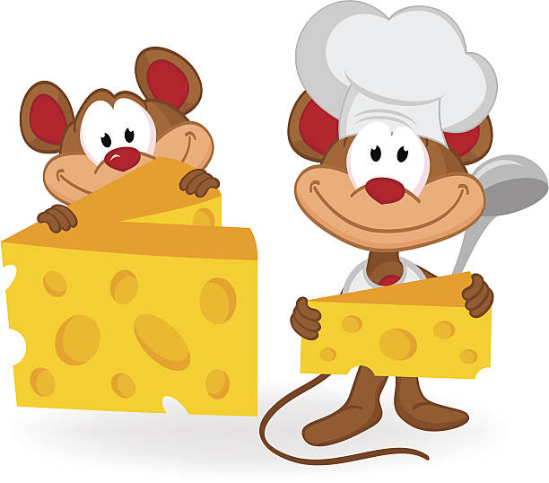 ilustrações de stock, clip art, desenhos animados e ícones de do rato com queijo cook - cartoon chef mouse rat