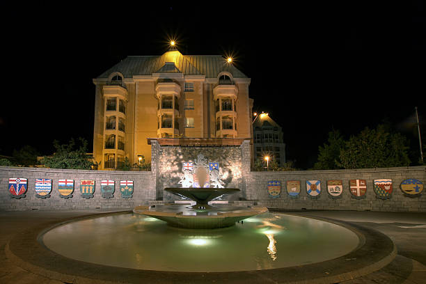 istock Confederation Fountain in Victoria BC with Code of Arms 180428262