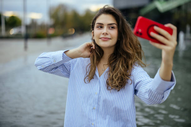 istock Young woman takes a selfie 1804282736