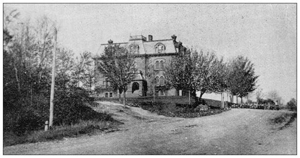 istock Antique image of Hampden County, Massachusetts: School Building 1804285846