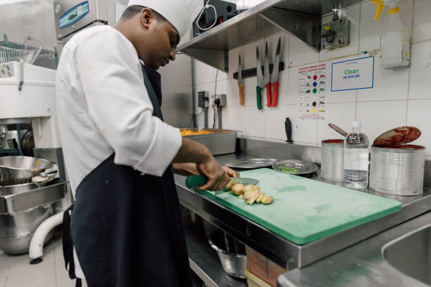 istock Professional chefs in a commercial kitchen of a fine dining restaurant 1804287471