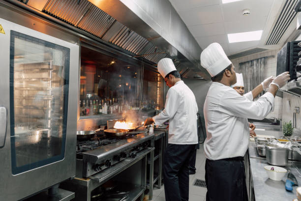 istock Professional chefs in a commercial kitchen of a fine dining restaurant 1804294842