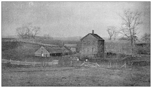 istock Antique image of Hampden County, Massachusetts: Chicopee, farm 1804295369