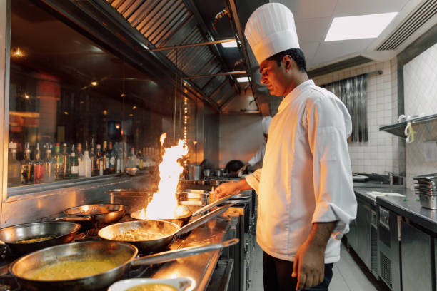 istock Professional chefs in a commercial kitchen of a fine dining restaurant 1804295378