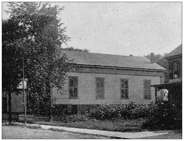 istock Antique image of Hampden County, Massachusetts: Temperance Hall 1804303351