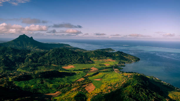 istock Lion Mountain, Mauritius: A breathtaking aerial view 1804308710