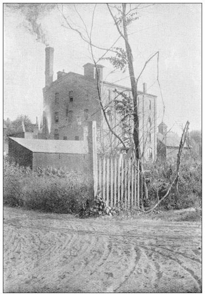 istock Antique image of Hampden County, Massachusetts: Willimansett, Mill 1804308724