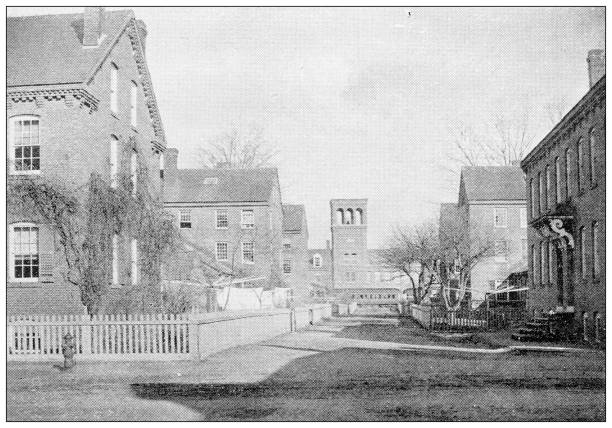 istock Antique image of Hampden County, Massachusetts: Exchange Street 1804317479