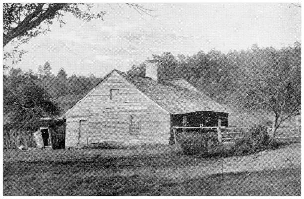 istock Antique image of Hampden County, Massachusetts: Historic House, Johnny Cake Hollow 1804319068
