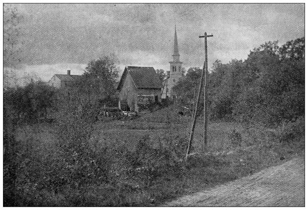 istock Antique image of Hampden County, Massachusetts: Congregational Church, Ludlow 1804320152