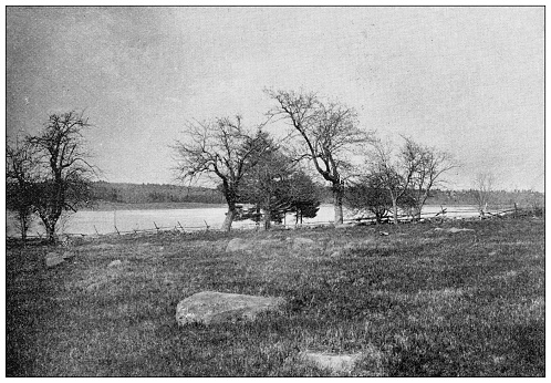 Antique image of Hampden County, Massachusetts: Ludlow reservoir